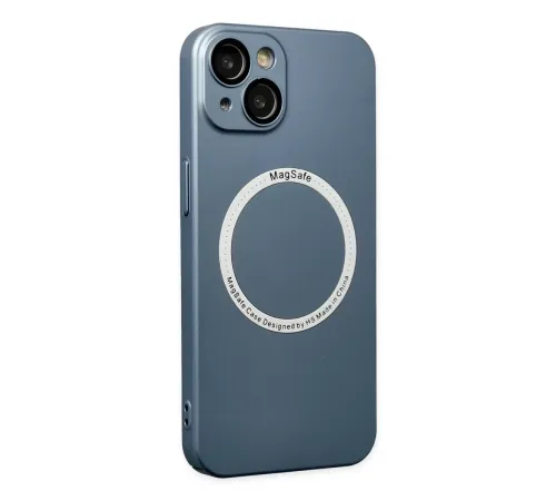 Apple iPhone 14 Plus Kılıf Jack Magneticsafe Lens Silikon - Sierra Blue