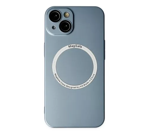 Apple iPhone 14 Plus Kılıf Jack Magneticsafe Lens Silikon - Sierra Blue