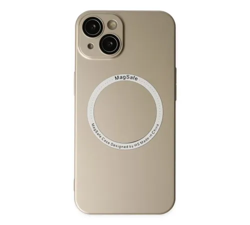 Apple iPhone 14 Plus Kılıf Jack Magneticsafe Lens Silikon - Gold