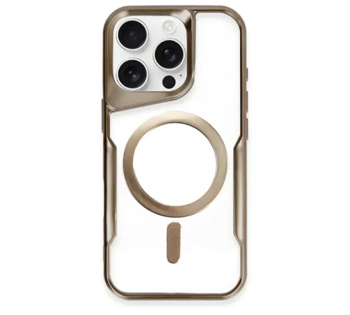 Apple iPhone 16 Pro Kılıf Boyi Magsafe Silikon Kapak - Kahverengi