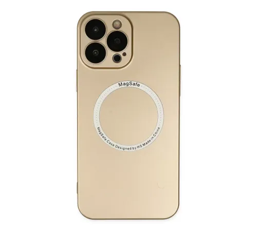 Apple iPhone 14 Pro Kılıf Jack Magneticsafe Lens Silikon - Gold