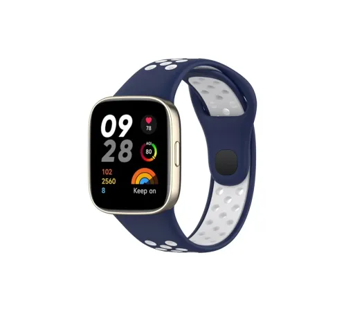 Xiaomi Redmi Watch 3 Spor Delikli Kordon - Lacivert-Beyaz