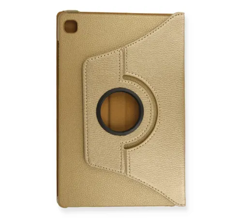Samsung Galaxy Tab A7 10.4 Kılıf 360 Tablet Deri Kılıf - Gold