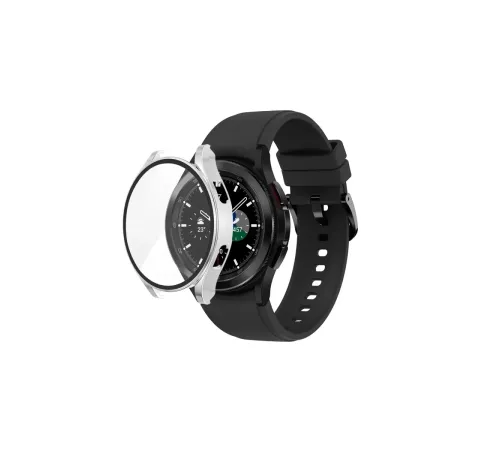 Watch 5 44mm Wall Camlı Kasa Ekran Koruyucu - Gümüş