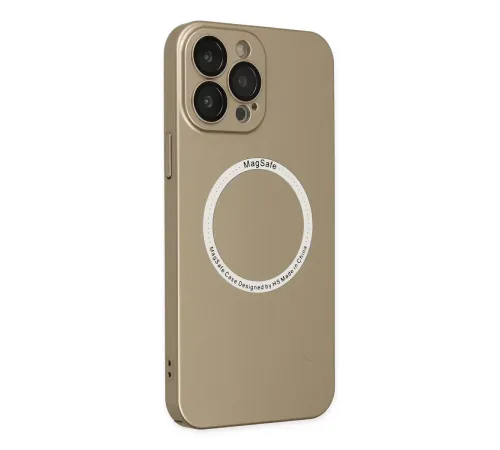 Apple iPhone 14 Pro Max Kılıf Jack Magneticsafe Lens Silikon - Gold