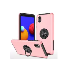 Samsung Galaxy A01 Core Kılıf Elit Yüzüklü Kapak - Pembe