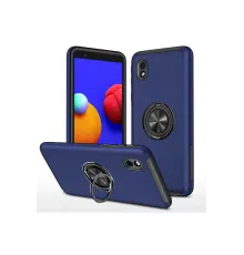 Samsung Galaxy A01 Core Kılıf Elit Yüzüklü Kapak - Lacivert
