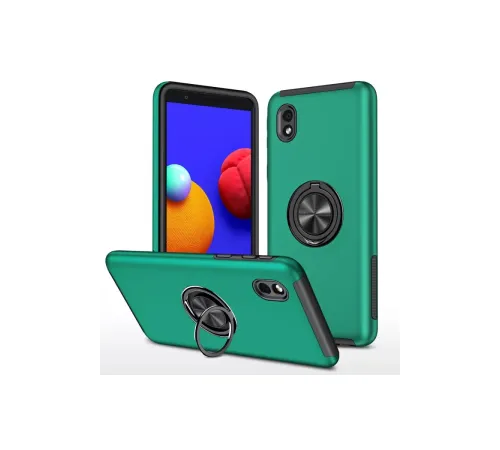 Samsung Galaxy A01 Core Kılıf Elit Yüzüklü Kapak - Yeşil