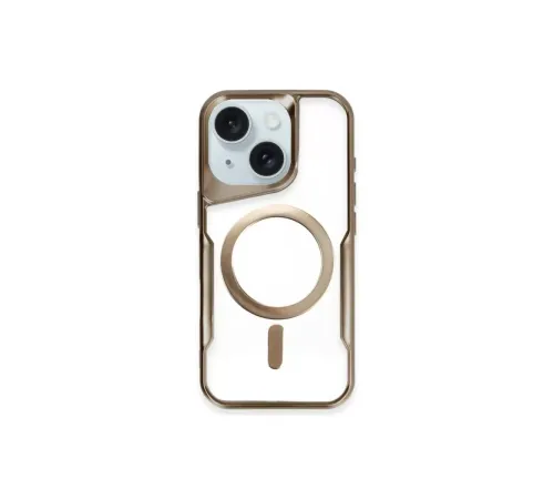 Apple iPhone 14 Kılıf Boyi Magsafe Silikon Kapak - Kahverengi