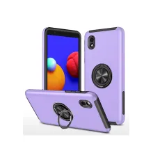 Samsung Galaxy A01 Core Kılıf Elit Yüzüklü Kapak - Mor