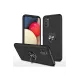 Samsung Galaxy A02S Kılıf Elit Yüzüklü Kapak - Siyah