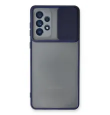 Samsung Galaxy A33 5G Kılıf Palm Buzlu Kamera Sürgülü Silikon - Lacivert