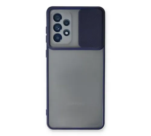 Samsung Galaxy A33 5G Kılıf Palm Buzlu Kamera Sürgülü Silikon - Lacivert
