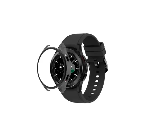 Watch 5 Pro 45mm Wall Camlı Kasa Ekran Koruyucu - Siyah