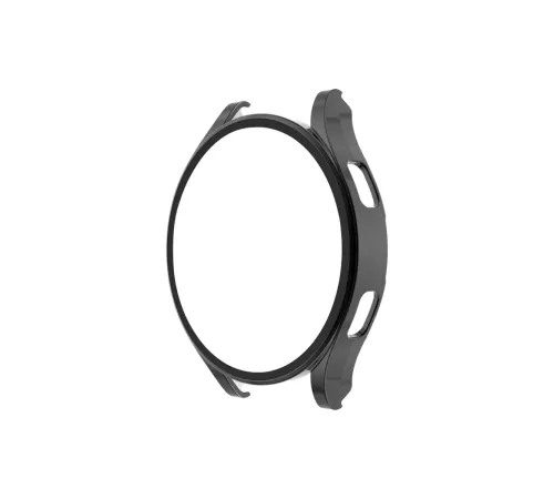 Watch 5 Pro 45mm Wall Camlı Kasa Ekran Koruyucu - Siyah