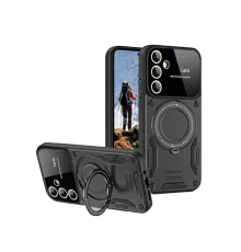 Samsung Galaxy S24 FE Kılıf Joy Lens Standlı Kapak - Siyah