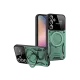 Samsung Galaxy S24 FE Kılıf Joy Lens Standlı Kapak - Koyu Yeşil