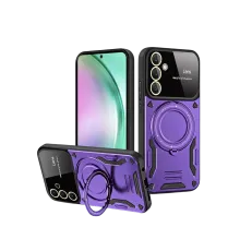 Samsung Galaxy S24 FE Kılıf Joy Lens Standlı Kapak - Mor