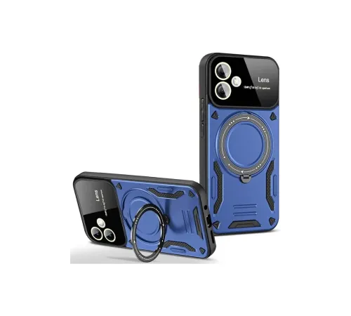 Samsung Galaxy A06 Kılıf Joy Lens Standlı Kapak - Lacivert