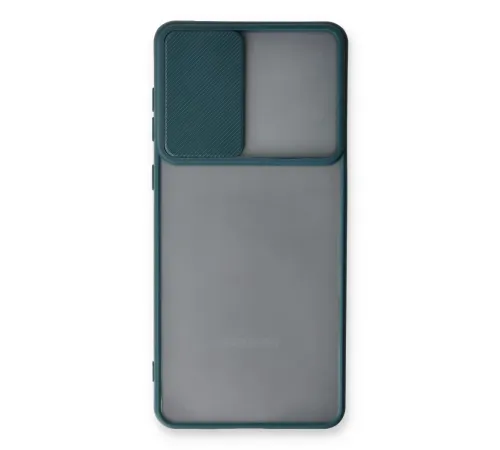 Samsung Galaxy A53 5G Kılıf Palm Buzlu Kamera Sürgülü Silikon - Yeşil