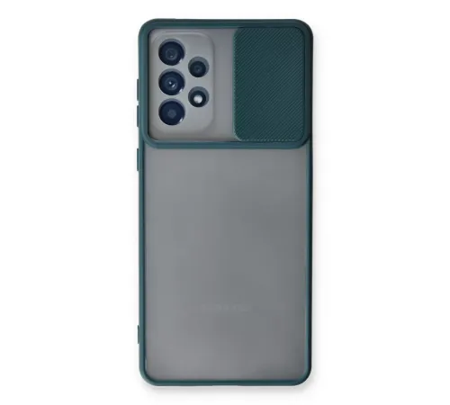 Samsung Galaxy A53 5G Kılıf Palm Buzlu Kamera Sürgülü Silikon - Yeşil