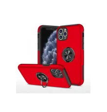 Apple iPhone 11 Pro Max Kılıf Elit Yüzüklü Kapak - Kırmızı