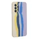 Samsung Galaxy A53 5G Kılıf Ebruli Lansman Silikon - Sarı-Lila