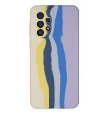 Samsung Galaxy A53 5G Kılıf Ebruli Lansman Silikon - Sarı-Lila