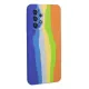 Samsung Galaxy A53 5G Kılıf Ebruli Lansman Silikon - Mavi-Turuncu