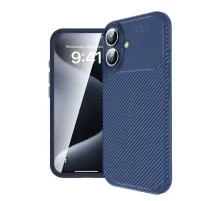 Apple iPhone 16 Kılıf Auto Focus Karbon Kapak - Lacivert
