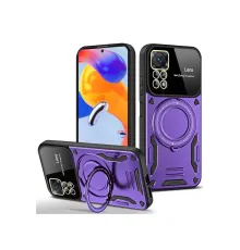 Xiaomi Redmi Note 11 Pro Kılıf Joy Lens Standlı Kapak - Mor