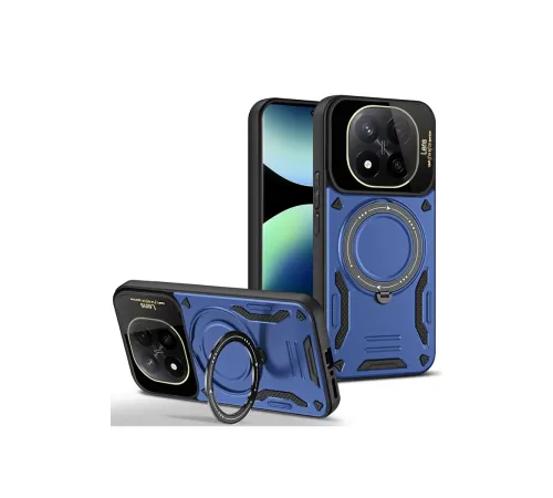 Xiaomi Redmi Note 14 Pro 4G Kılıf Joy Lens Standlı Kapak - Lacivert