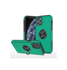 Apple iPhone 11 Pro Max Kılıf Elit Yüzüklü Kapak - Yeşil