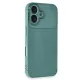 Apple iPhone 16 Plus Kılıf Auto Focus Karbon Kapak - Koyu Yeşil