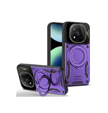 Xiaomi Redmi Note 14 Pro 5G Kılıf Joy Lens Standlı Kapak - Mor