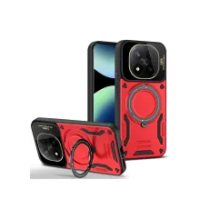 Xiaomi Redmi Note 14 Pro 5G Kılıf Joy Lens Standlı Kapak - Kırmızı