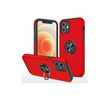 Apple iPhone 12 Mini Kılıf Elit Yüzüklü Kapak - Kırmızı