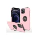 Apple iPhone 12 Pro Max Kılıf Elit Yüzüklü Kapak - Pembe