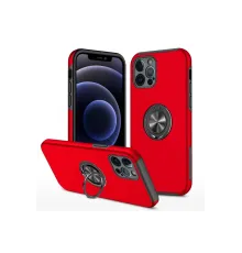 Apple iPhone 12 Pro Max Kılıf Elit Yüzüklü Kapak - Kırmızı