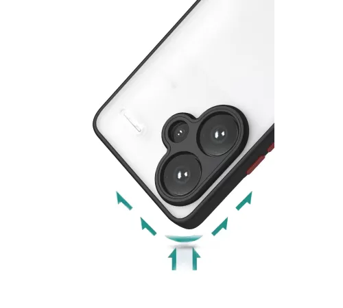Xiaomi Redmi Note 13 Pro Plus Kılıf Montreal Silikon Kapak - Siyah