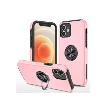 Apple iPhone 12 Kılıf Elit Yüzüklü Kapak - Pembe