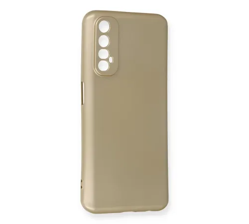 Realme 7 Kılıf First Silikon - Gold