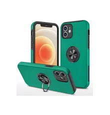 Apple iPhone 12 Kılıf Elit Yüzüklü Kapak - Yeşil