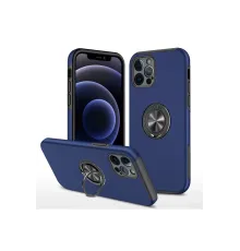 Apple iPhone 12 Pro Kılıf Elit Yüzüklü Kapak - Lacivert