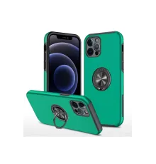 Apple iPhone 12 Pro Kılıf Elit Yüzüklü Kapak - Yeşil