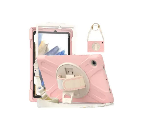 Samsung Galaxy X200 Tab A8 10.5 Kılıf Amazing Tablet Kapak - Pembe