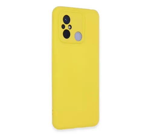 Xiaomi Redmi 12C Kılıf Nano içi Kadife Silikon - Sarı