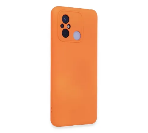 Xiaomi Redmi 12C Kılıf Nano içi Kadife Silikon - Turuncu