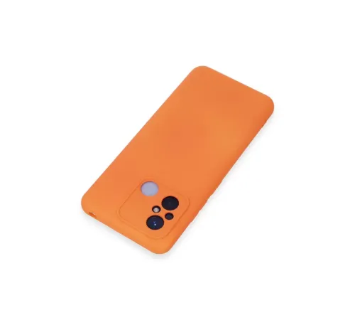 Xiaomi Redmi 12C Kılıf Nano içi Kadife Silikon - Turuncu