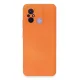 Xiaomi Redmi 12C Kılıf Nano içi Kadife Silikon - Turuncu